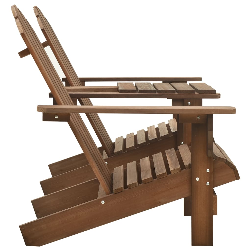 Adirondack hagestoler med tebord heltre gran brun