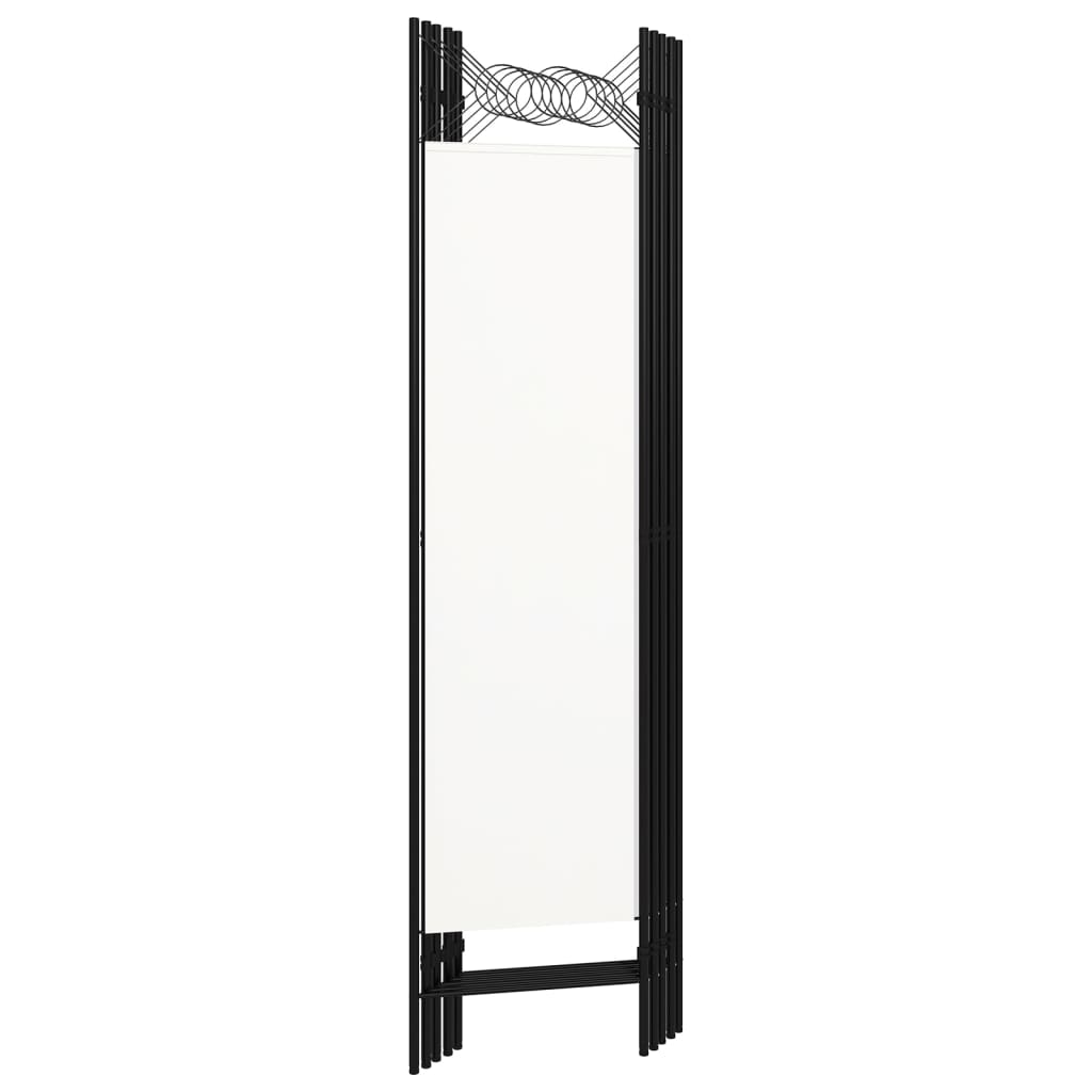 Romdeler 5 paneler hvit 200x180 cm