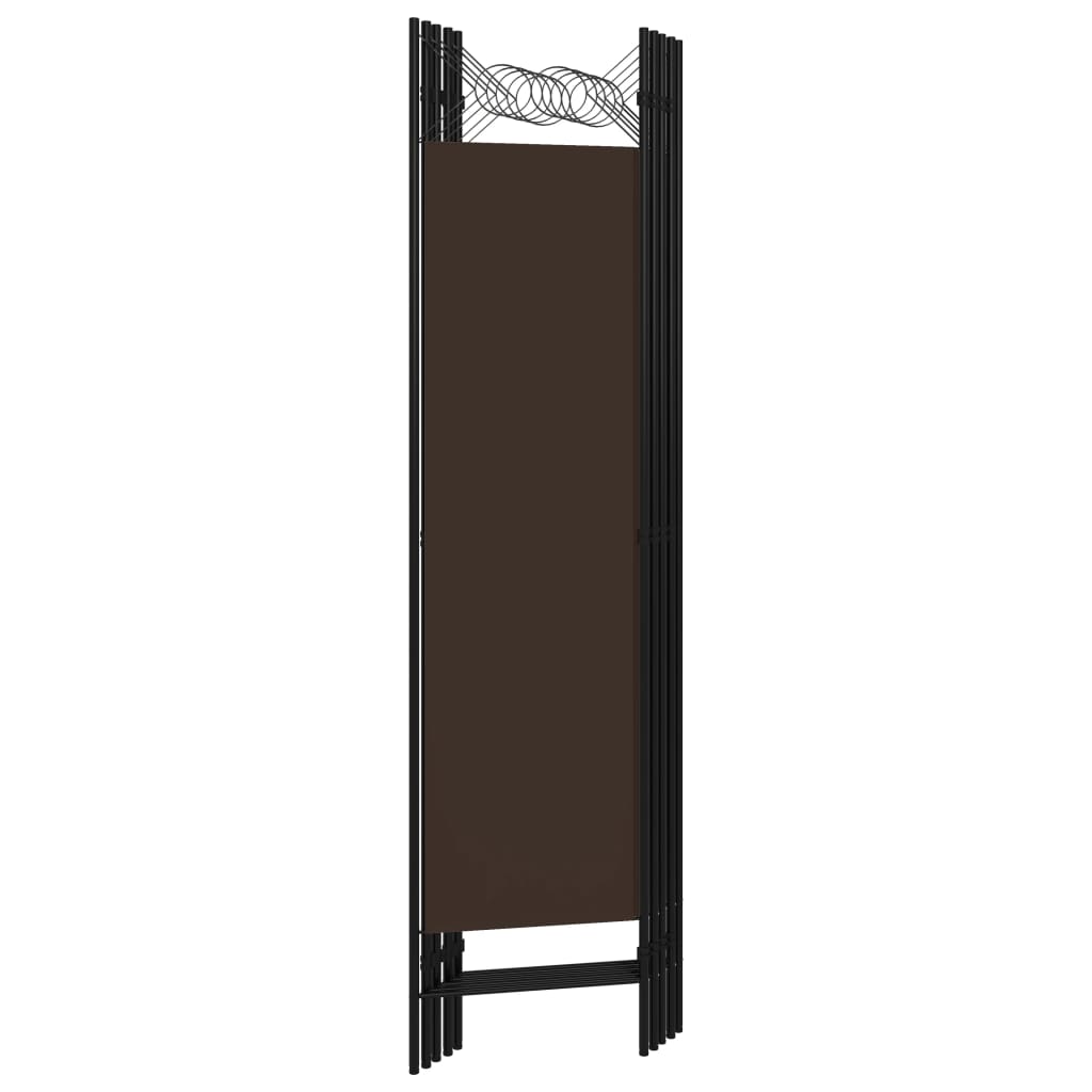 Romdeler 5 paneler brun 200x180 cm