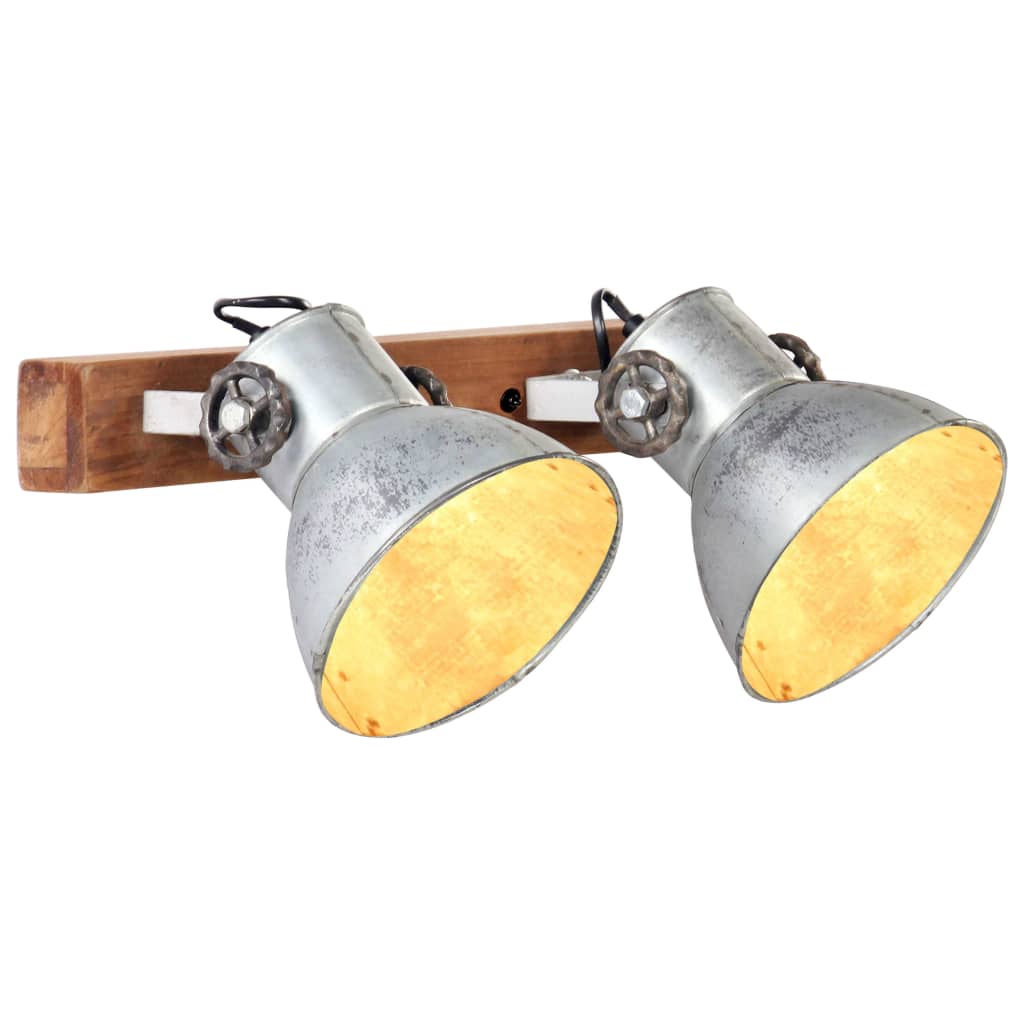 Industriell vegglampe sølv 45x25 cm E27