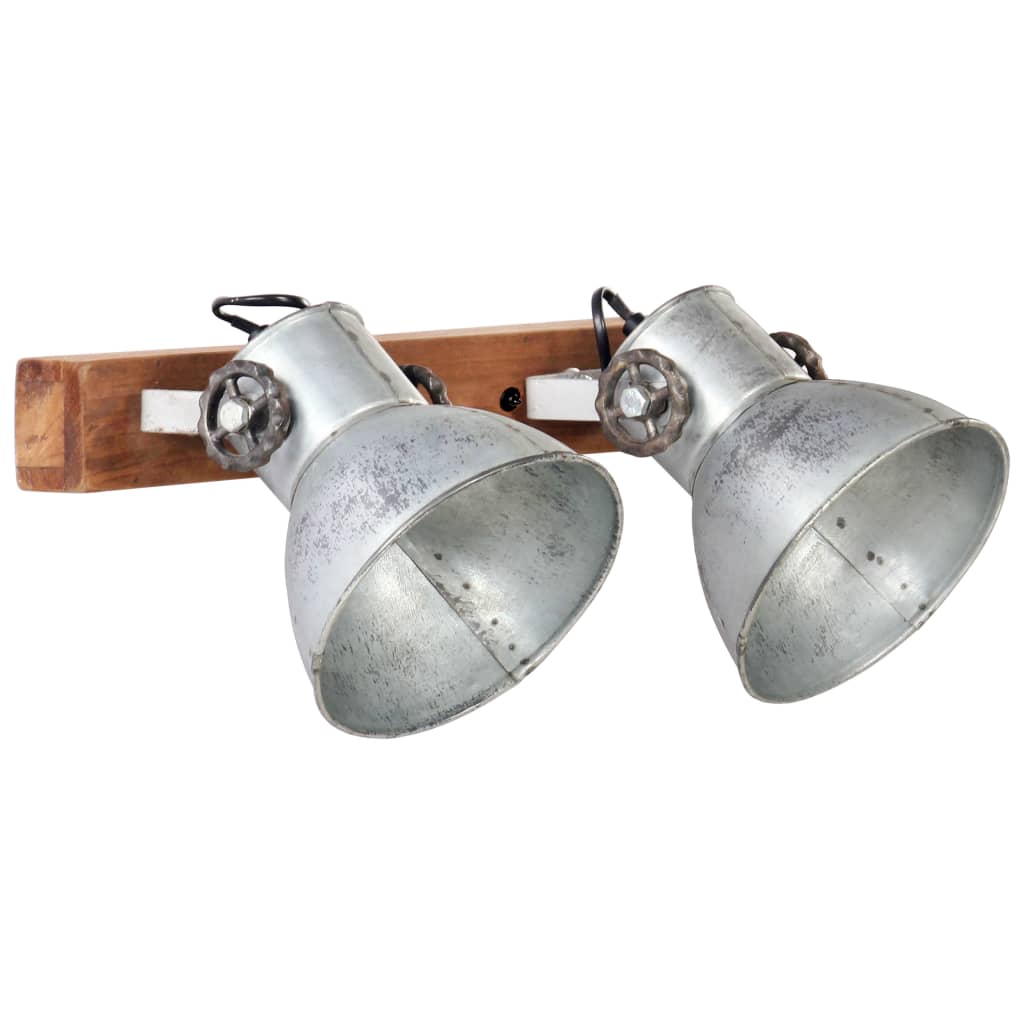 Industriell vegglampe sølv 45x25 cm E27