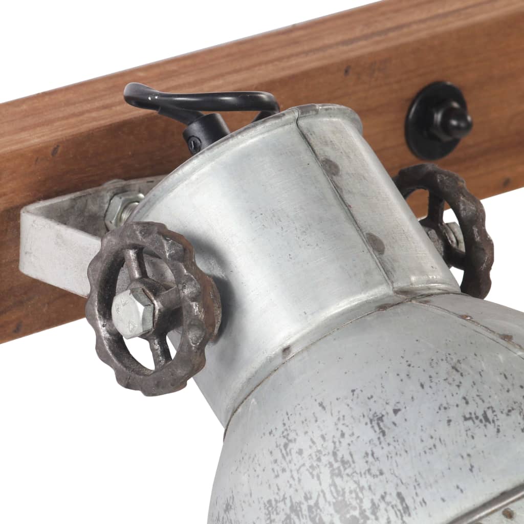 Industriell vegglampe sølv 45x25 cm E27