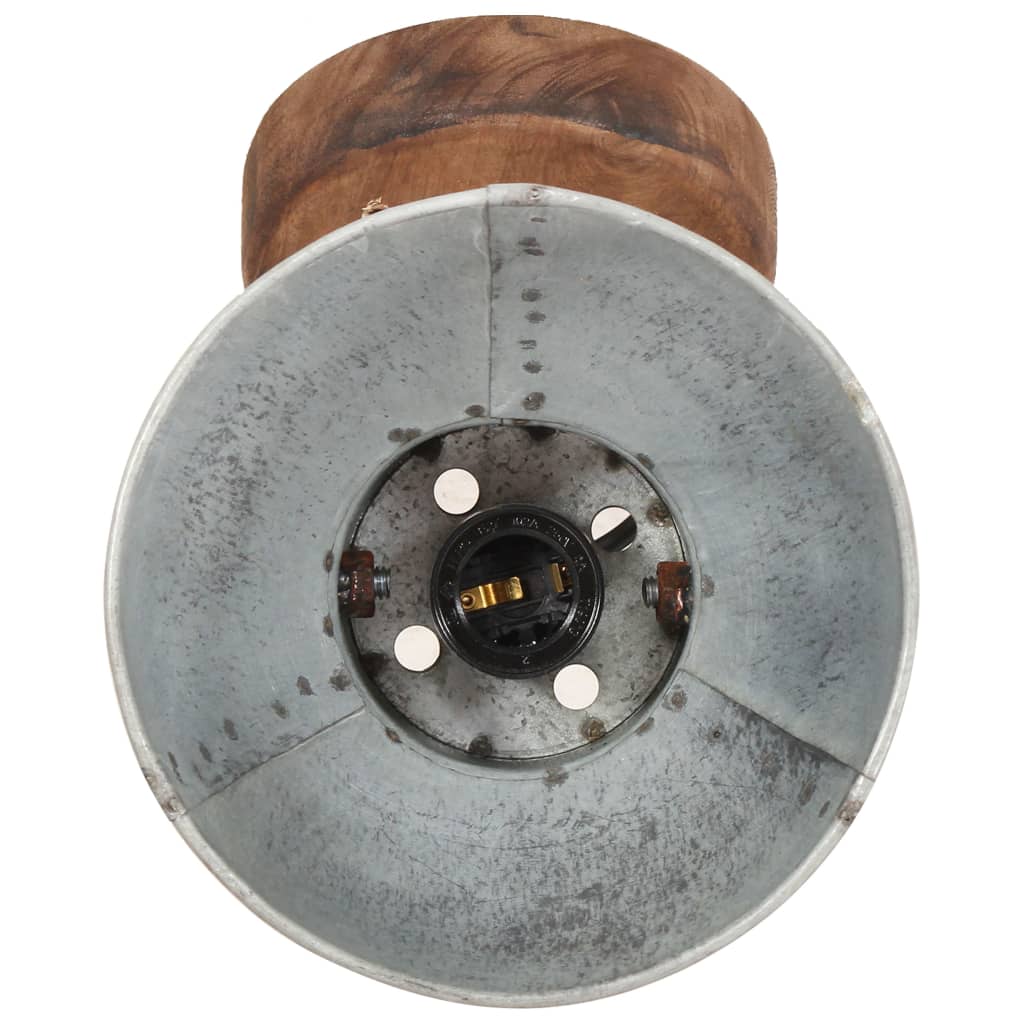 Industrielle vegg-/taklamper 2 stk sølv 20x25 cm E27