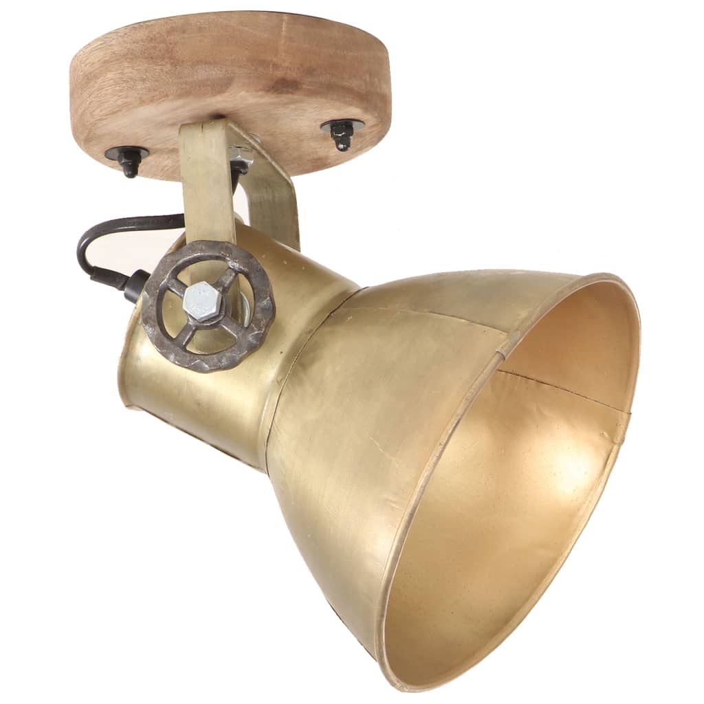 Industrielle vegg-/taklamper 2 stk messing 20x25 cm E27