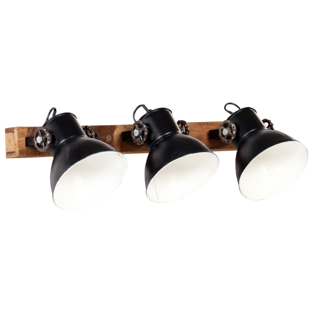 Industriell vegglampe svart 65x25 cm E27