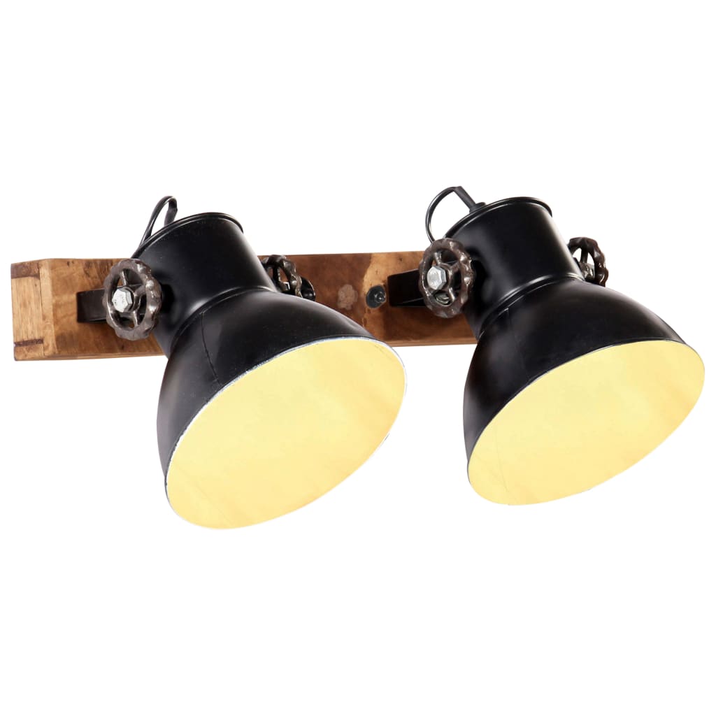 Industriell vegglampe svart 45x25 cm E27
