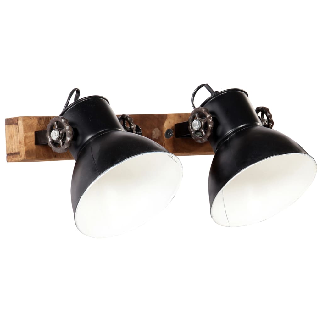 Industriell vegglampe svart 45x25 cm E27