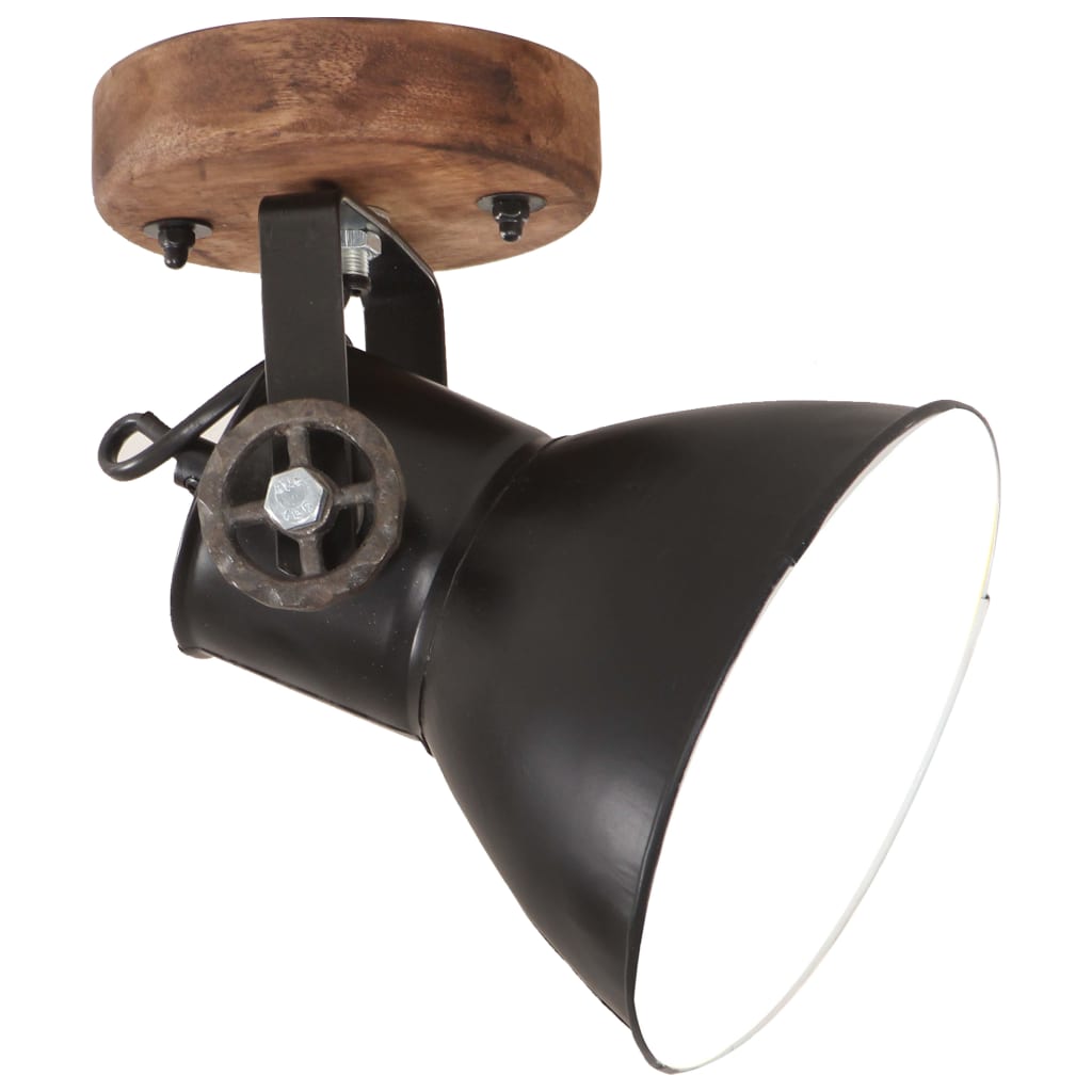 Industrielle vegg-/taklamper 2 stk svart 20x25 cm E27