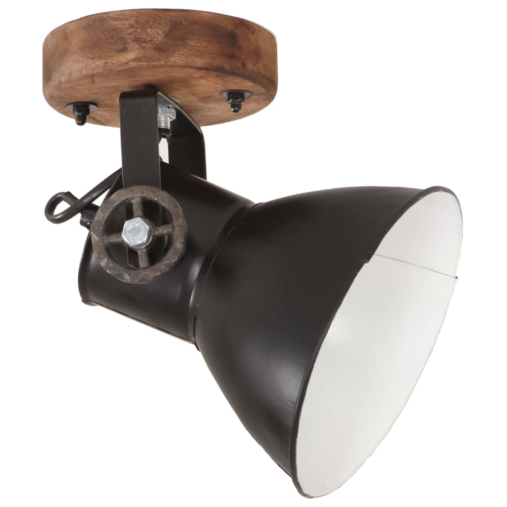 Industrielle vegg-/taklamper 2 stk svart 20x25 cm E27