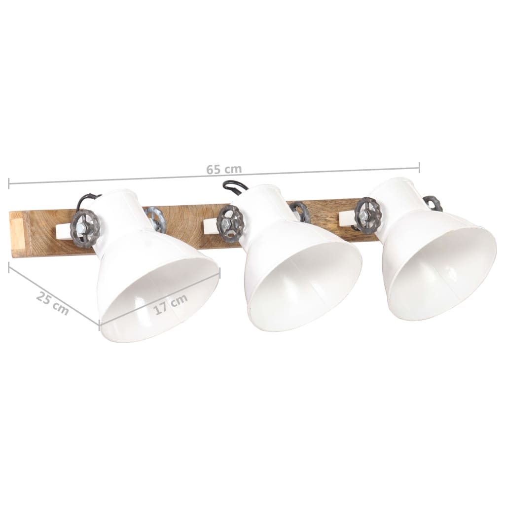 Industriell vegglampe hvit 65x25 cm E27