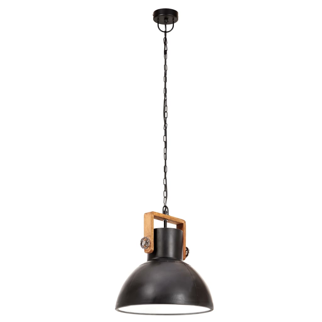 Industriell hengelampe 25 W svart rund 30 cm E27