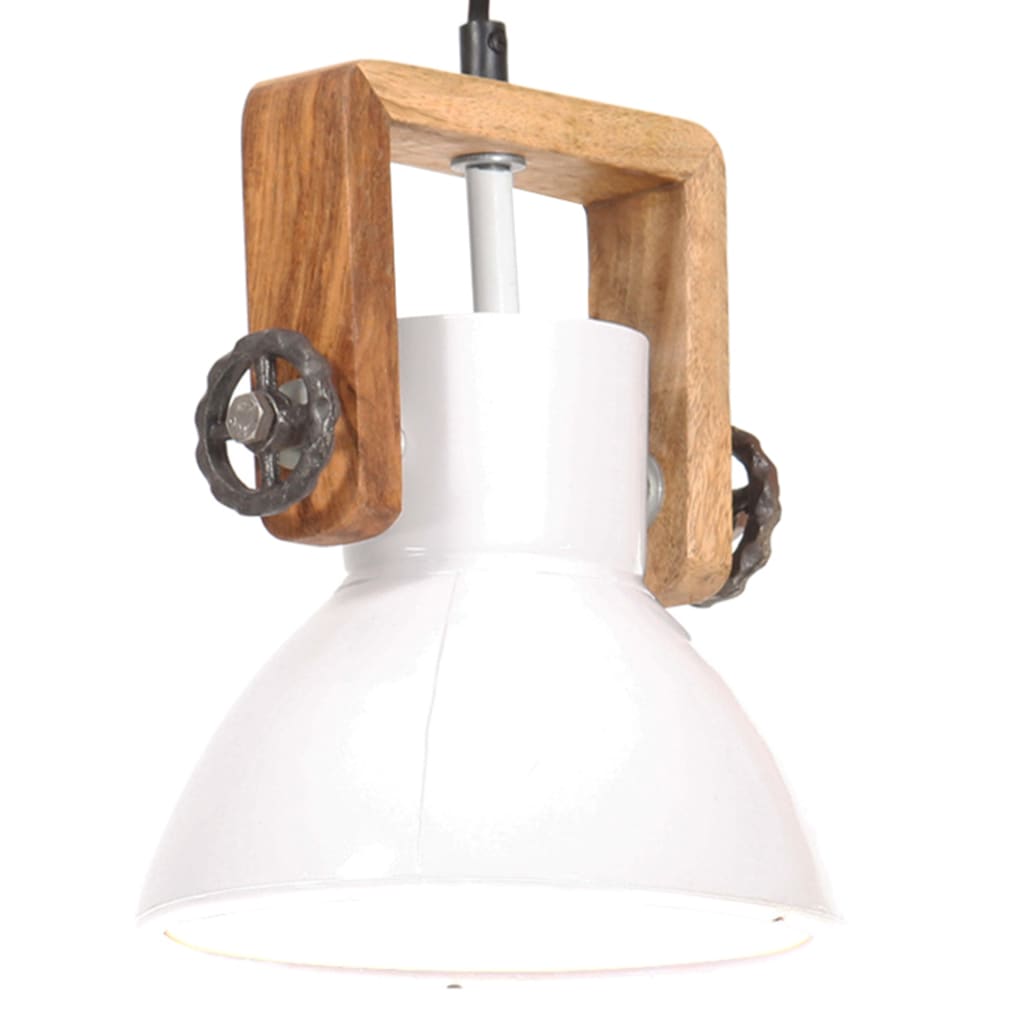 Industriell hengelampe 25 W hvit rund 19 cm E27