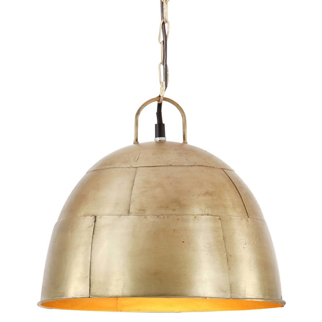Industriell vintage hengelampe 25 W messing rund 31 cm E27