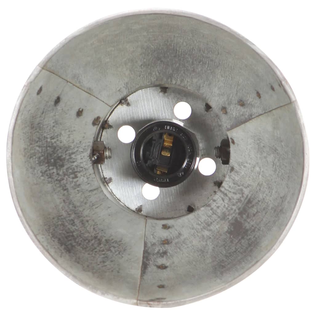 Industriell bordlampe sølv rund 58x18x90 cm E27