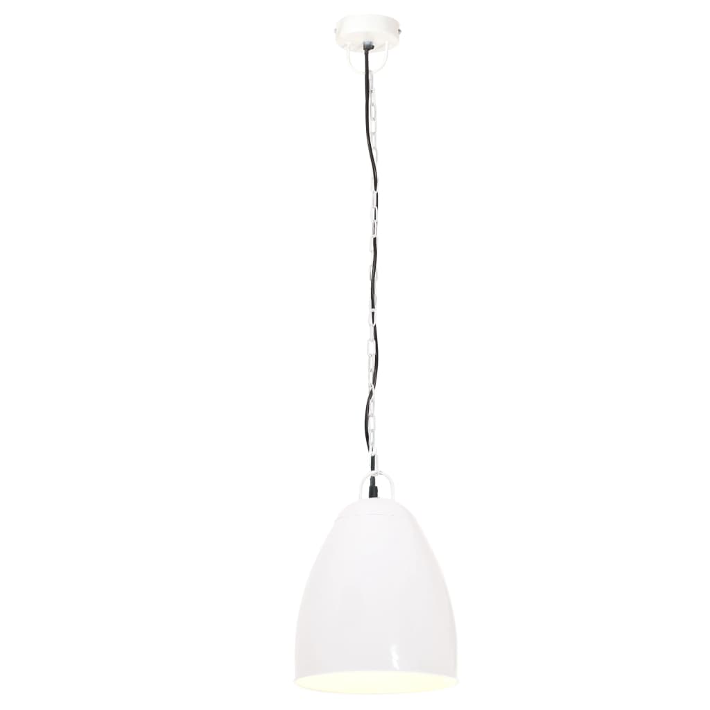 Industriell hengelampe 25 W hvit rund 32 cm E27
