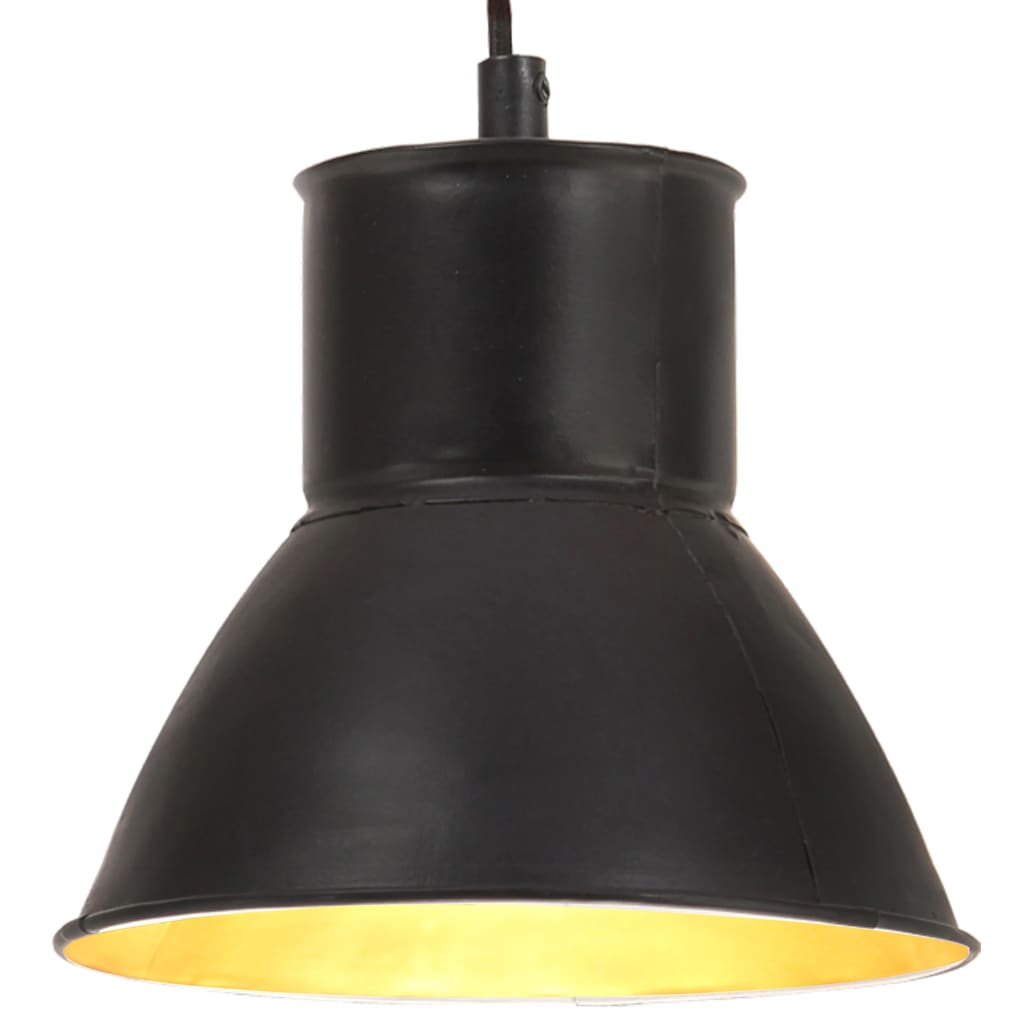 Hengelampe 25 W svart rund 17 cm E27