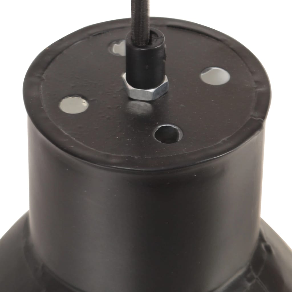 Hengelampe 25 W svart rund 17 cm E27