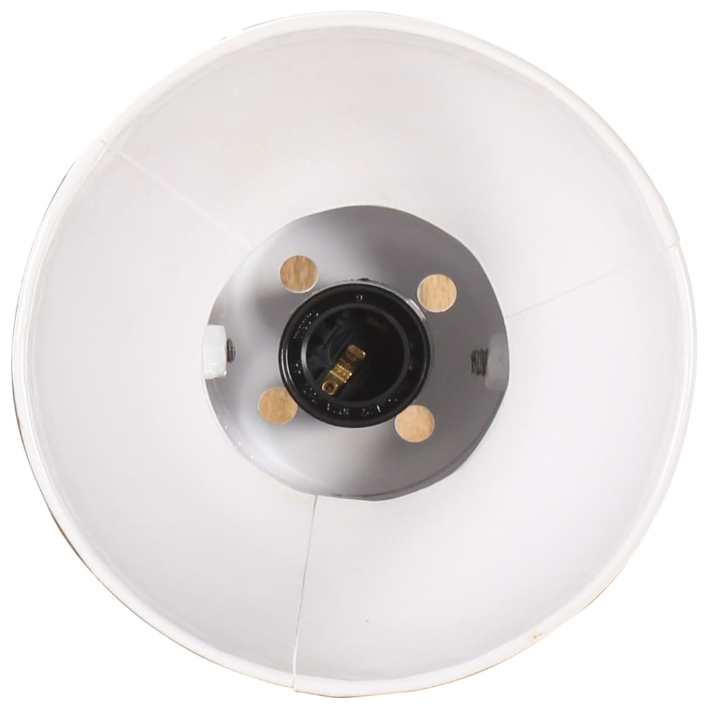 Vegglampe i industriell stil hvit rund E27