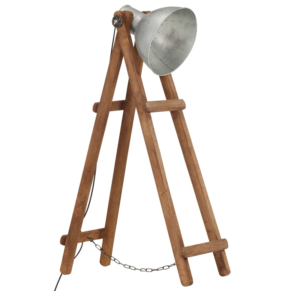 Gulvlampe sølv E27 heltre mango