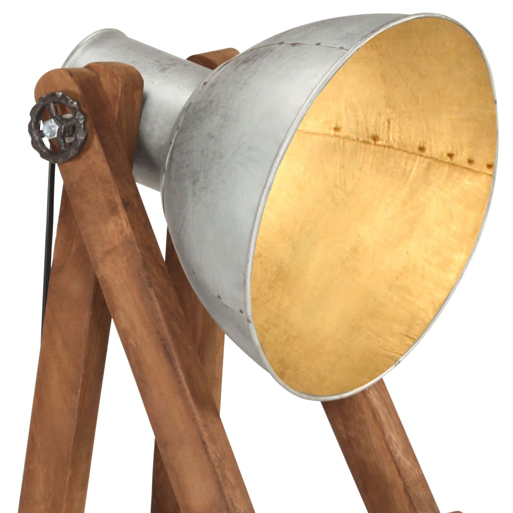 Gulvlampe sølv E27 heltre mango