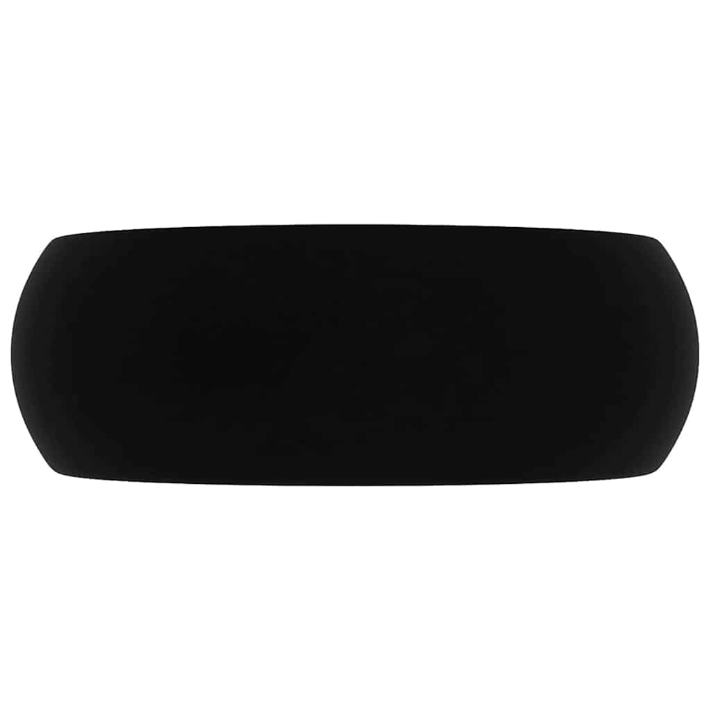 Luksuriøs servant rund matt svart 40x15 cm keramisk