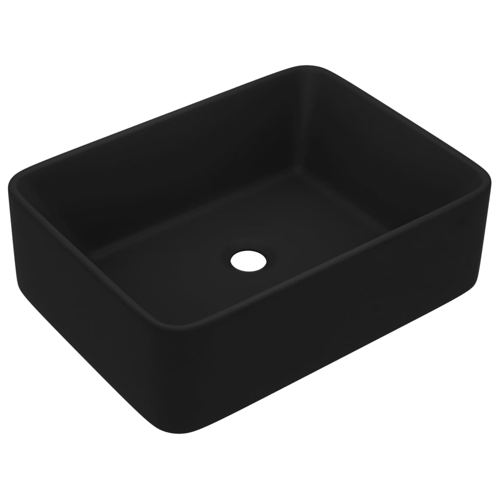 Luksuriøs servant matt svart 41x30x12 cm keramisk