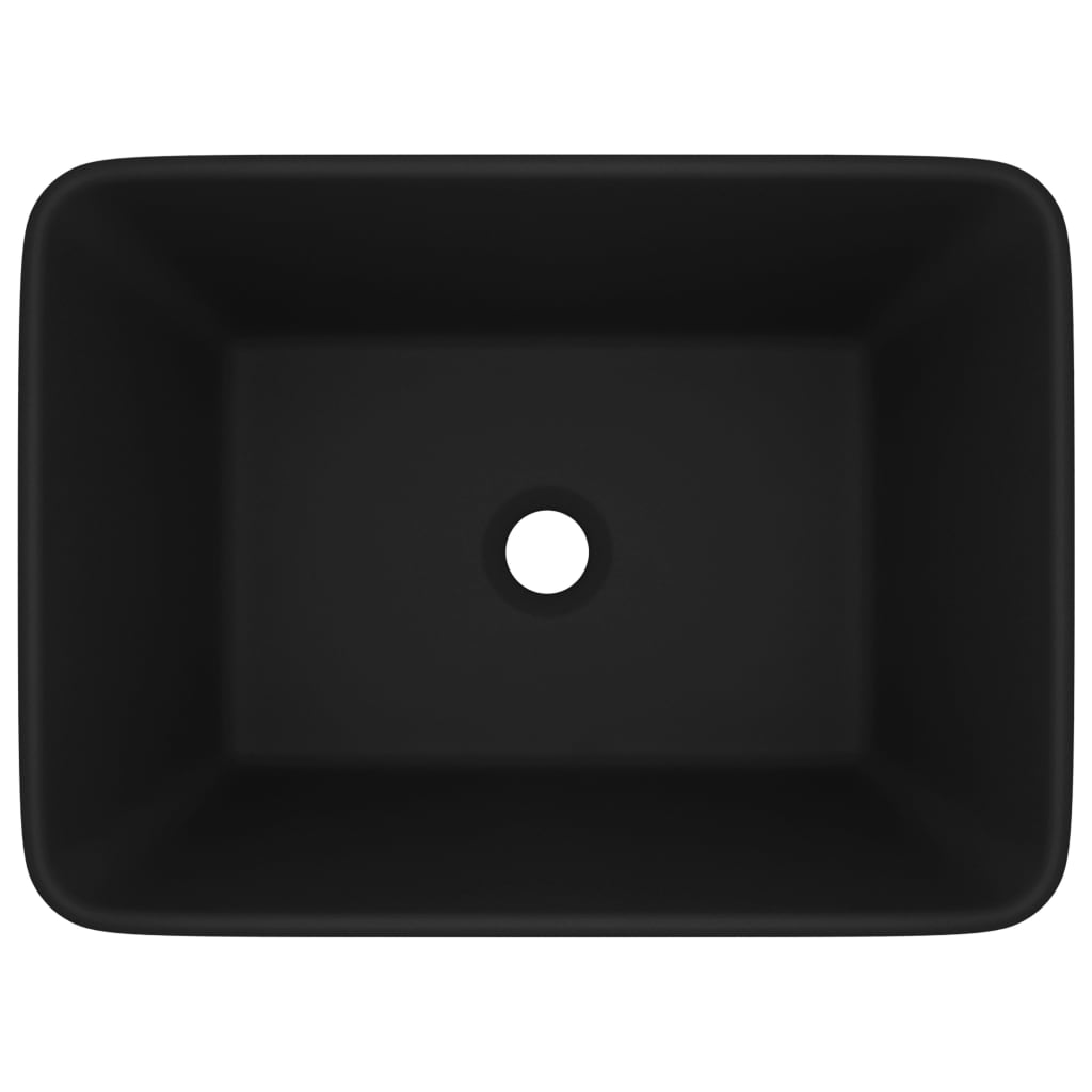 Luksuriøs servant matt svart 41x30x12 cm keramisk