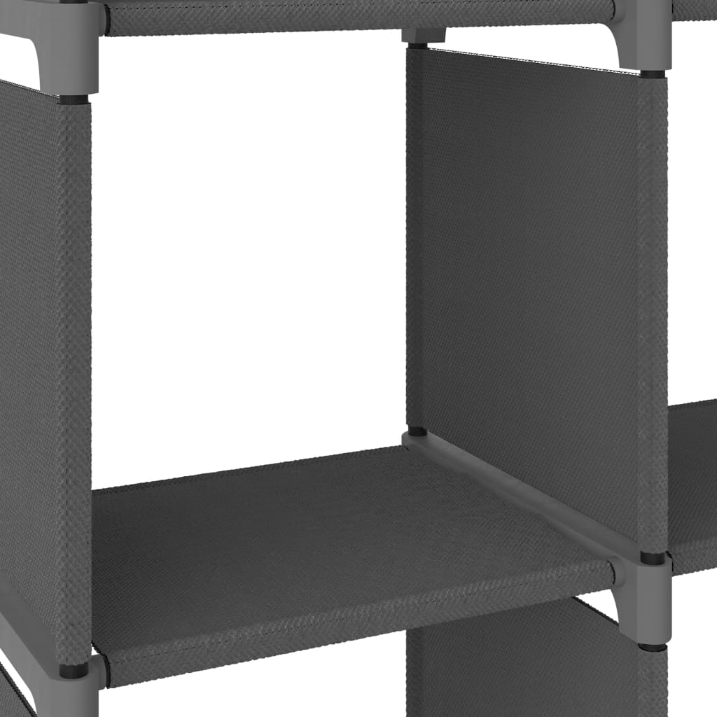 Displayhylle med 5 kuber grå 103x30x72,5 cm stoff