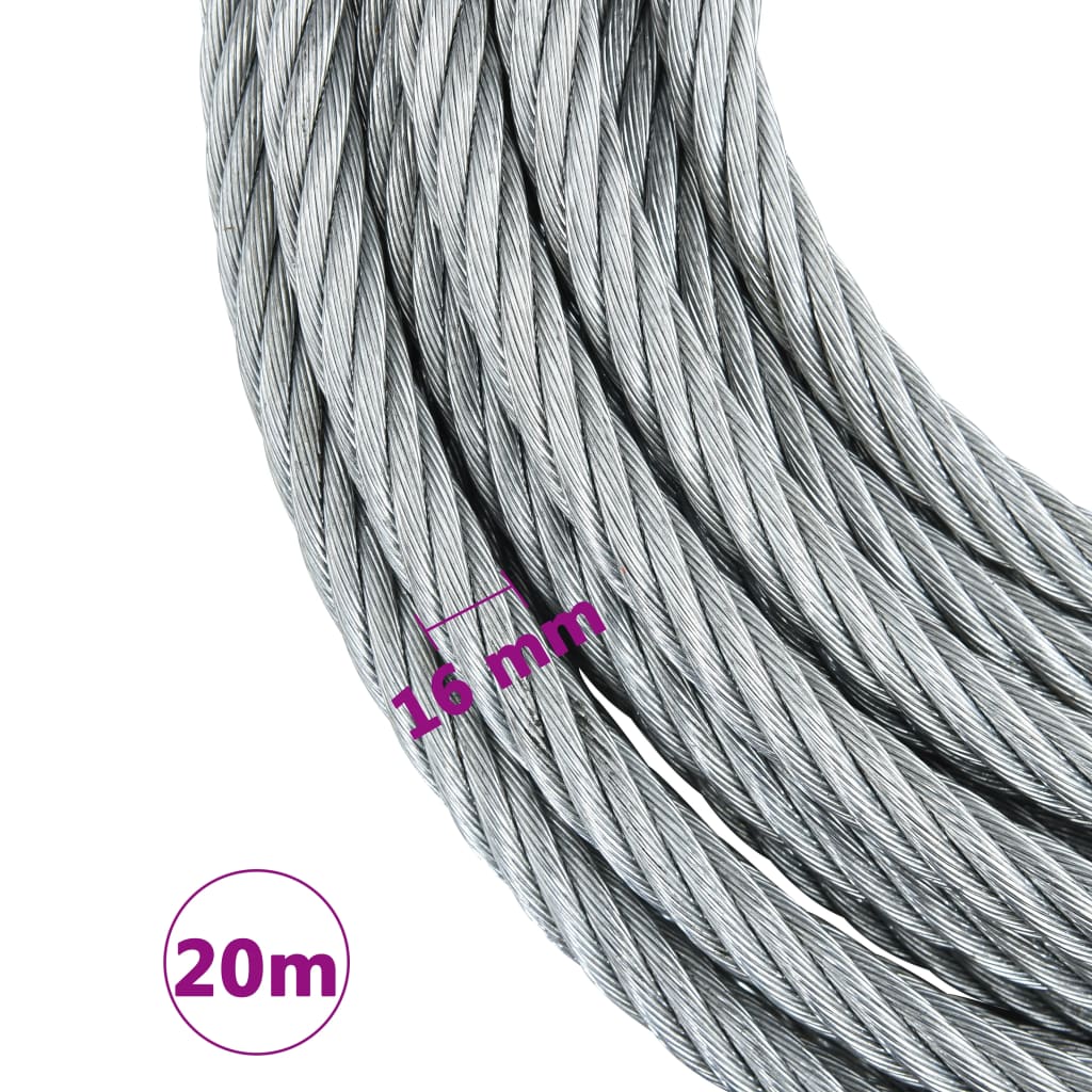 Trådkabel 3200 kg 20 m
