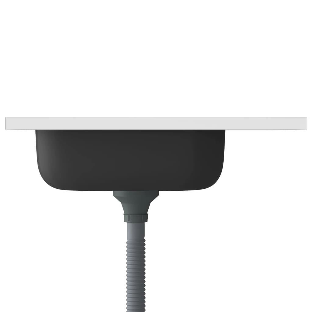 Kjøkkenvask med avløpssett sølv 600x500x155 mm rustfritt stål
