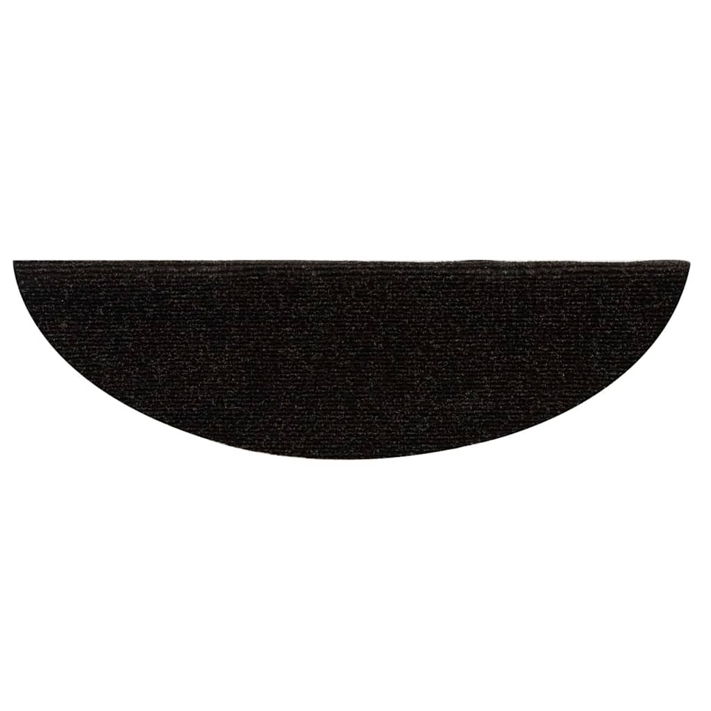 Trappematter selvklebende 15 stk 56x17x3 cm mørkebrune halvrund