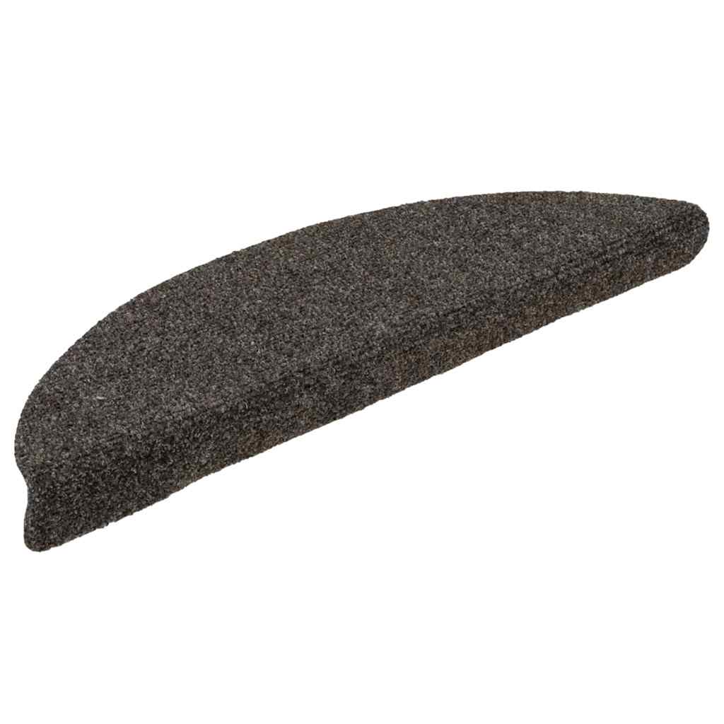 Trappematter selvklebende 15 stk 56x17x3 cm antrasitt halvrund