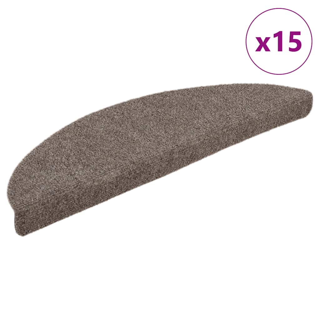 Trappematter selvklebende 15 stk 56x17x3 cm beige halvrund