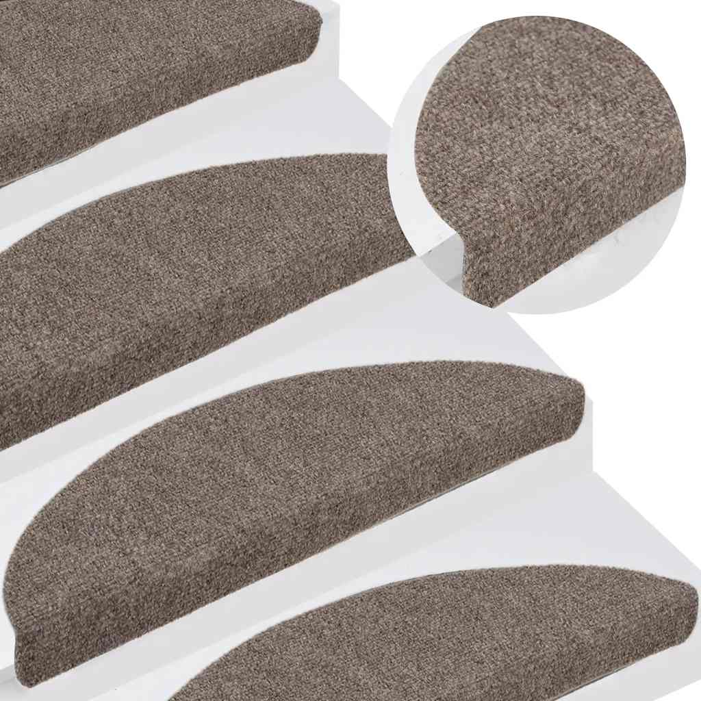 Trappematter selvklebende 15 stk 56x17x3 cm beige halvrund