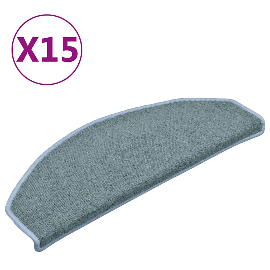 Trappematter 15 stk 65x24x4 cm sjøblå halvrund store