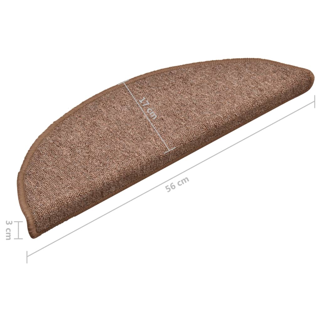 Trappetrinnstepper 15 stk brun 56x17x3 cm