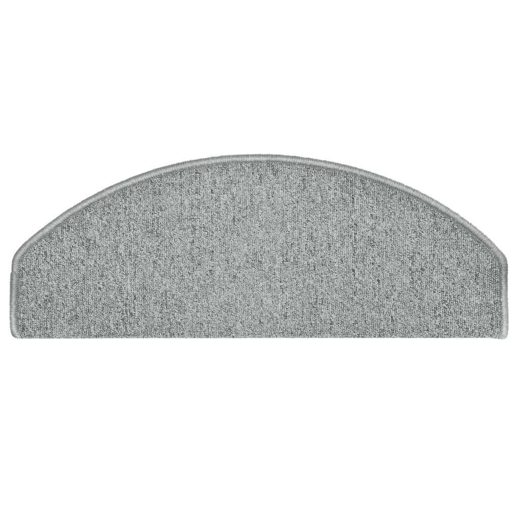 Trappematter 15 stk 65x24x4 cm lysegrå halvrund store