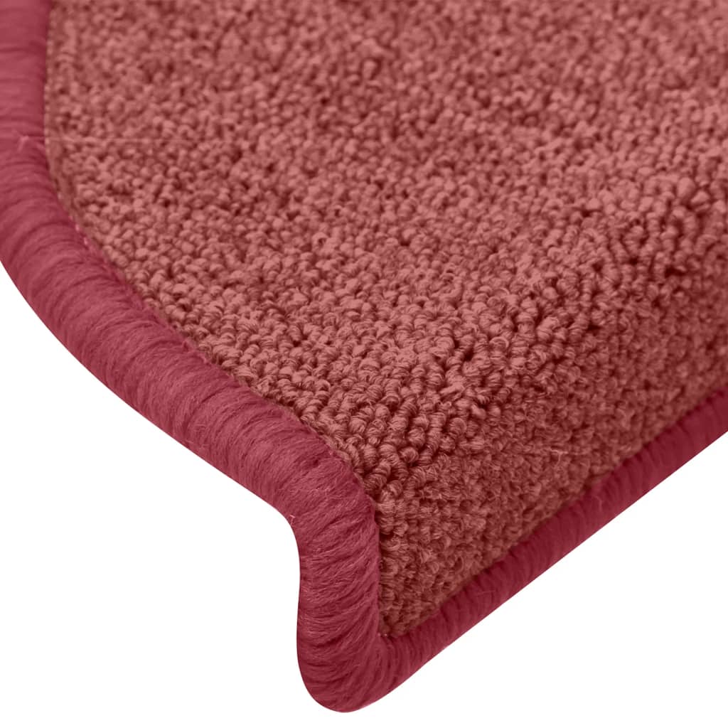 Trappematter 15 stk 65x24x4 cm bordeaux halvrund store