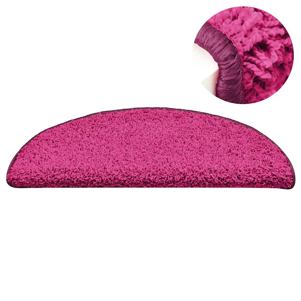 Trappematter 15 stk 56x17x3 cm rosa halvrund