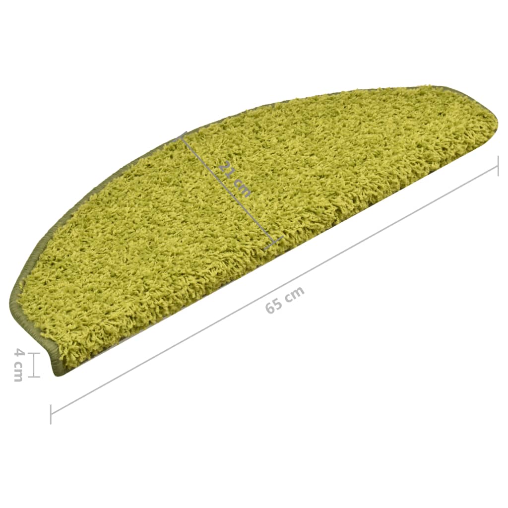Trappematter 15 stk 65x21x4 cm grønne halvrund store