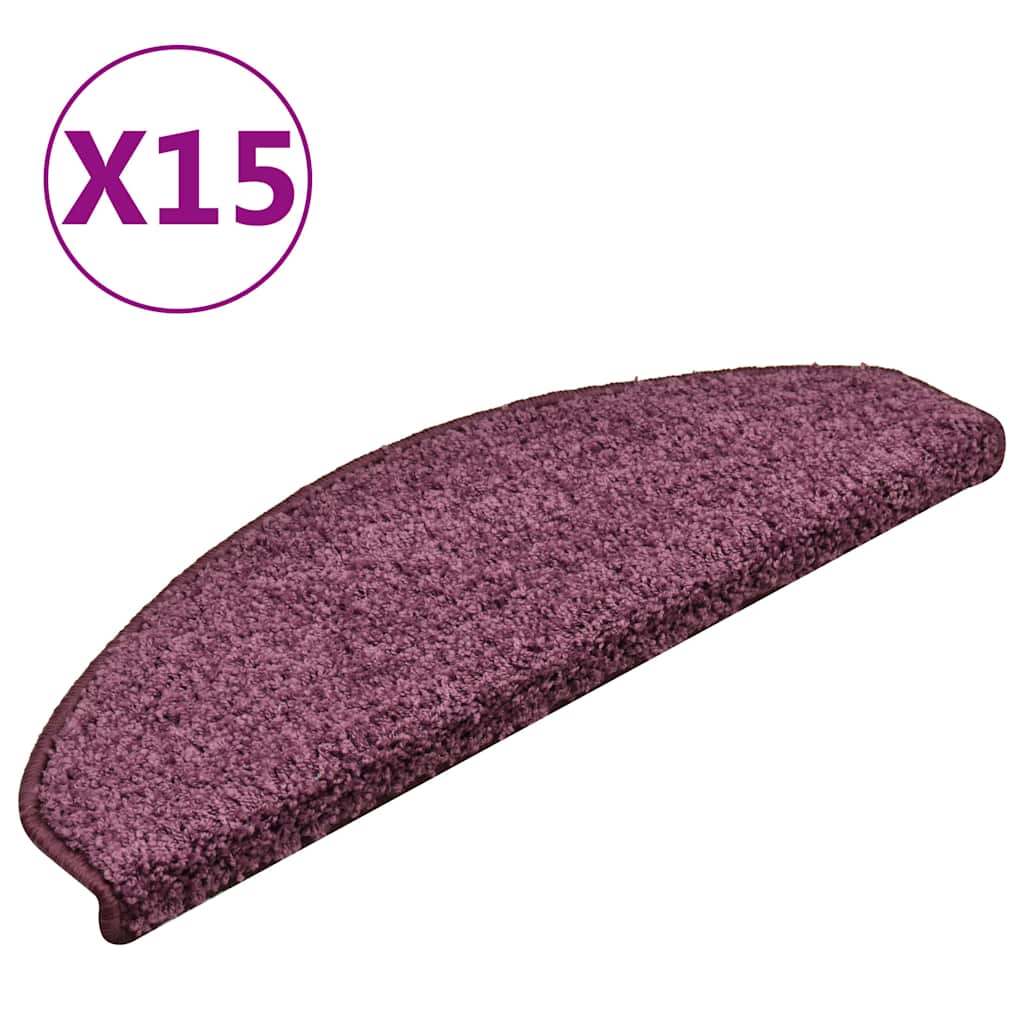 Trappematter 15 stk 65x21x4 cm mørk lilla halvrund store