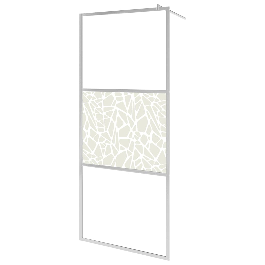 Dusjvegg ESG-glass med steindesign 140x195 cm