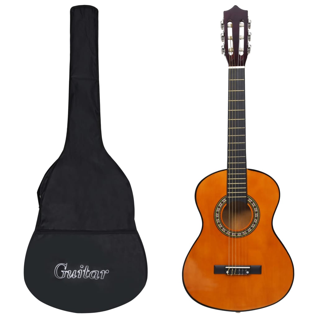 Klassisk gitar for nybegynnere og barn med veske 1/2 34" lind