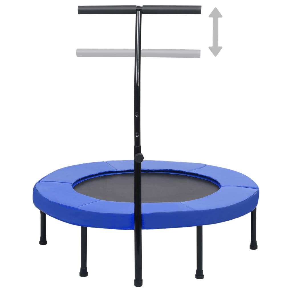 Trim-trampoline med håndtak og sikkerhetspute 102 cm