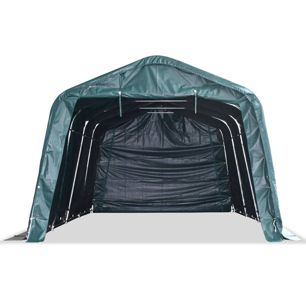 Flyttbart kvegtelt PVC 550 g/m² 3,3x6,4 m mørkegrønn