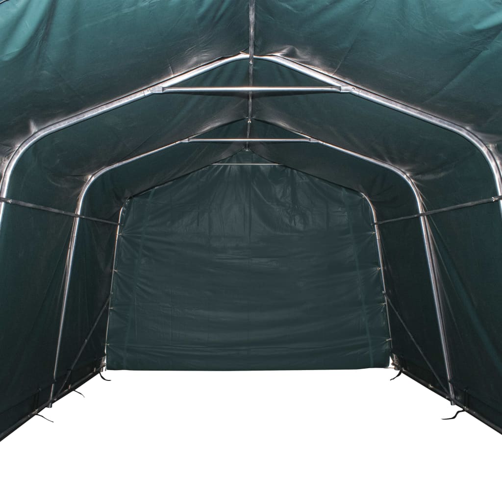 Flyttbart kvegtelt PVC 550 g/m² 3,3x6,4 m mørkegrønn