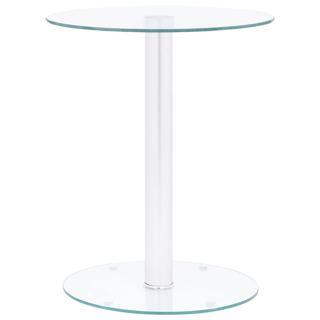 Salongbord gjennomsiktig 40 cm herdet glass