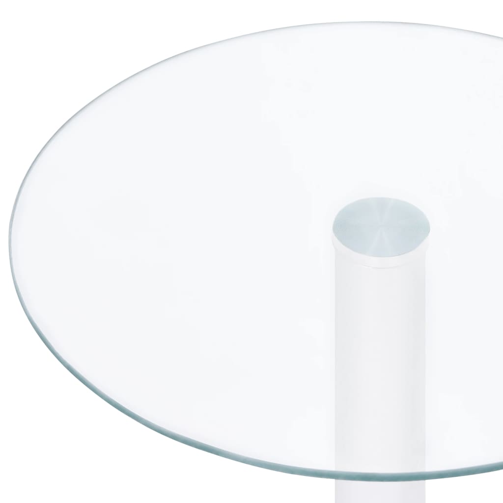 Salongbord gjennomsiktig 40 cm herdet glass