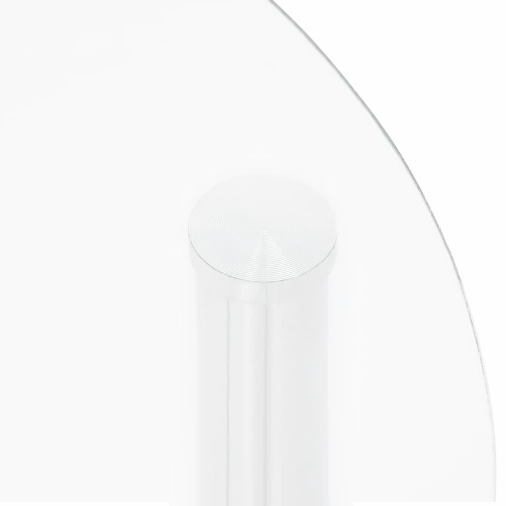 Sidebord 2 etasjer gjennomsiktig 38 cm herdet glass