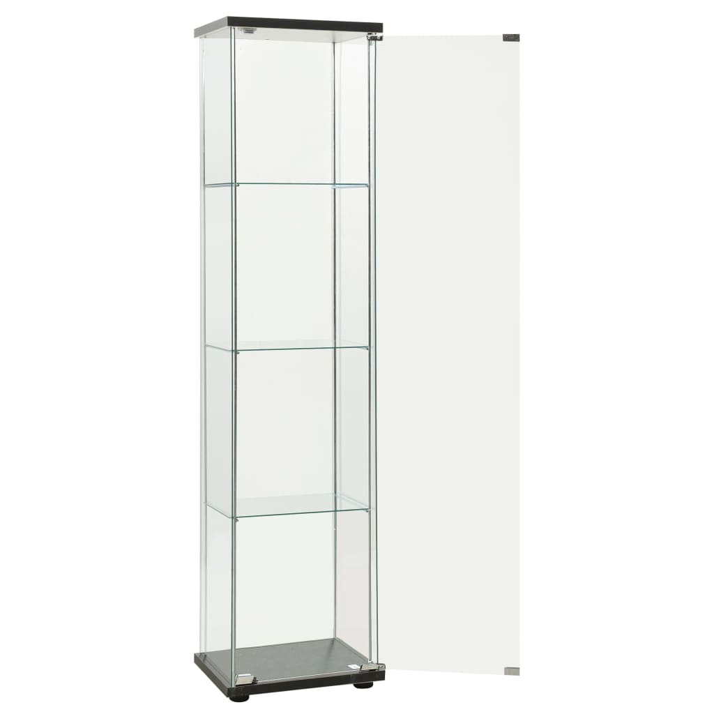 Oppbevaringsskap herdet glass svart